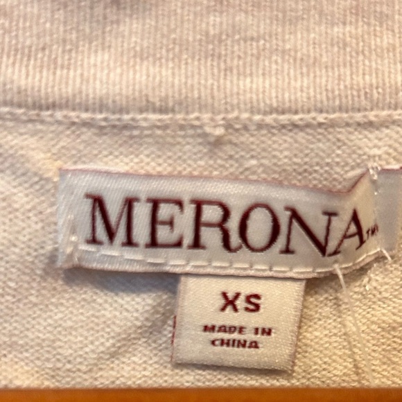 Merona Cream Palm Cardigan, X-Small, NWT - Picture 3 of 4